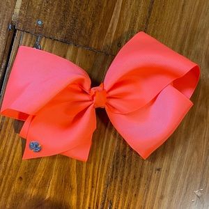 Bright Coral JoJo Bow